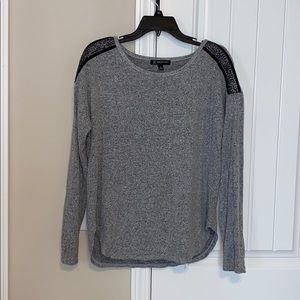 INC. medium. Gray sweater with glitter shoulder